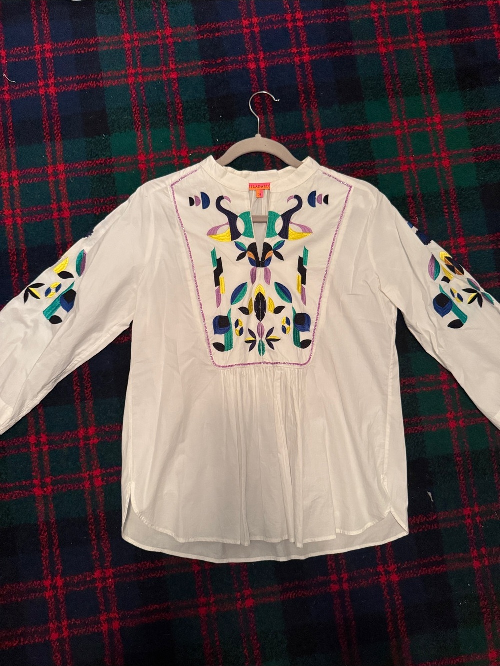 Vilagallo Beaded and Embroidered Blouse